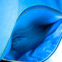 Bulgari Tote bag in Pelle verniciata in Blu