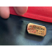a.testoni Handtasche aus Lackleder in Rot