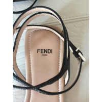 Fendi Sandals Leather in White