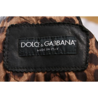 Dolce & Gabbana Jas/Mantel Leer in Zwart