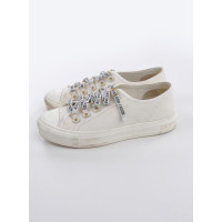 Christian Dior Lace-up shoes Canvas in White