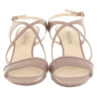 L'autre Chose Slippers/Ballerina's Leer in Taupe