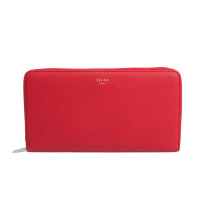 Céline Zip Around Wallet aus Leder in Rot