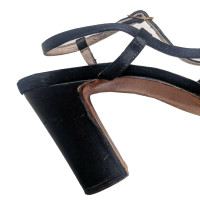 Salvatore Ferragamo Sandals Silk in Black