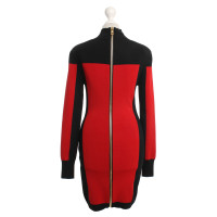 Balmain X H&M Kleid in Rot/Schwarz