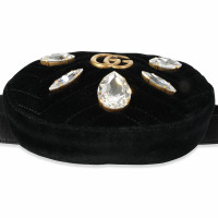 Gucci Marmont Camera Belt Bag Leer in Zwart