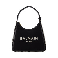 Balmain B-Army Bag in Tela in Nero