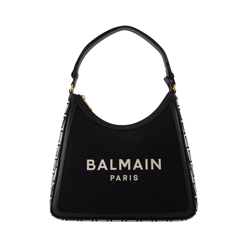 Balmain B-Army Bag aus Canvas in Schwarz