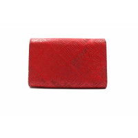 Moschino Love Täschchen/Portemonnaie aus Leder in Rot
