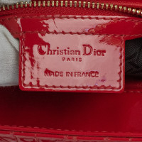 Christian Dior Lady Dior Medium Patent leather in Red