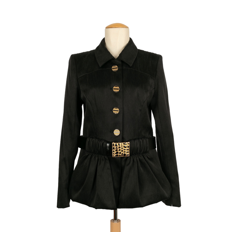 Chanel Giacca/Cappotto in Cotone in Nero