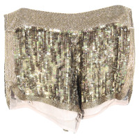 French Connection Sequin shorts in gold