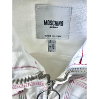 Moschino Jacke/Mantel aus Jeansstoff in Weiß