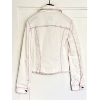 Moschino Jacke/Mantel aus Jeansstoff in Weiß