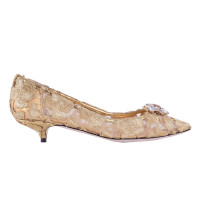 Dolce & Gabbana  pumps lace with crystal brooch