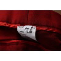 Dolce & Gabbana Paio di Pantaloni in Cotone in Rosso