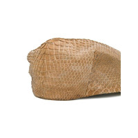 Giorgio Armani Hut/Mütze aus Leder in Beige