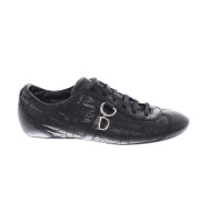 Christian Dior Sneakers Leer in Zwart