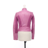 Armani Jeans Jacket/Coat Leather in Pink