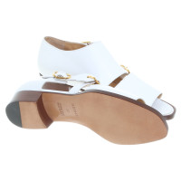 Hermès Lederen sandalen in wit