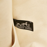 Hermès Sac fourre-tout en Toile en Blanc