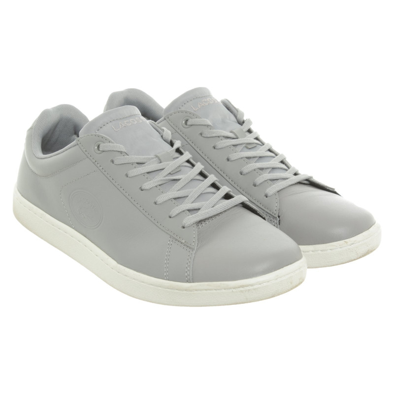 lacoste shoes grey leather