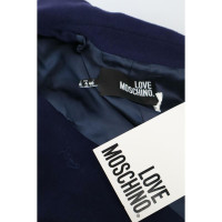 Moschino Jas/Mantel Wol in Blauw