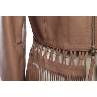 Blumarine Jacket/Coat Leather in Brown