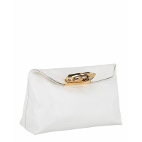 Alexander McQueen Clutch Bag Leather in White