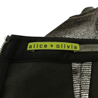 Alice + Olivia Lederen rok met luipaard print