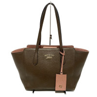 Gucci Swing Tote Leather in Brown