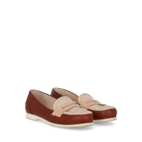 Bottega Veneta Slipper/Ballerinas aus Leder in Bordeaux