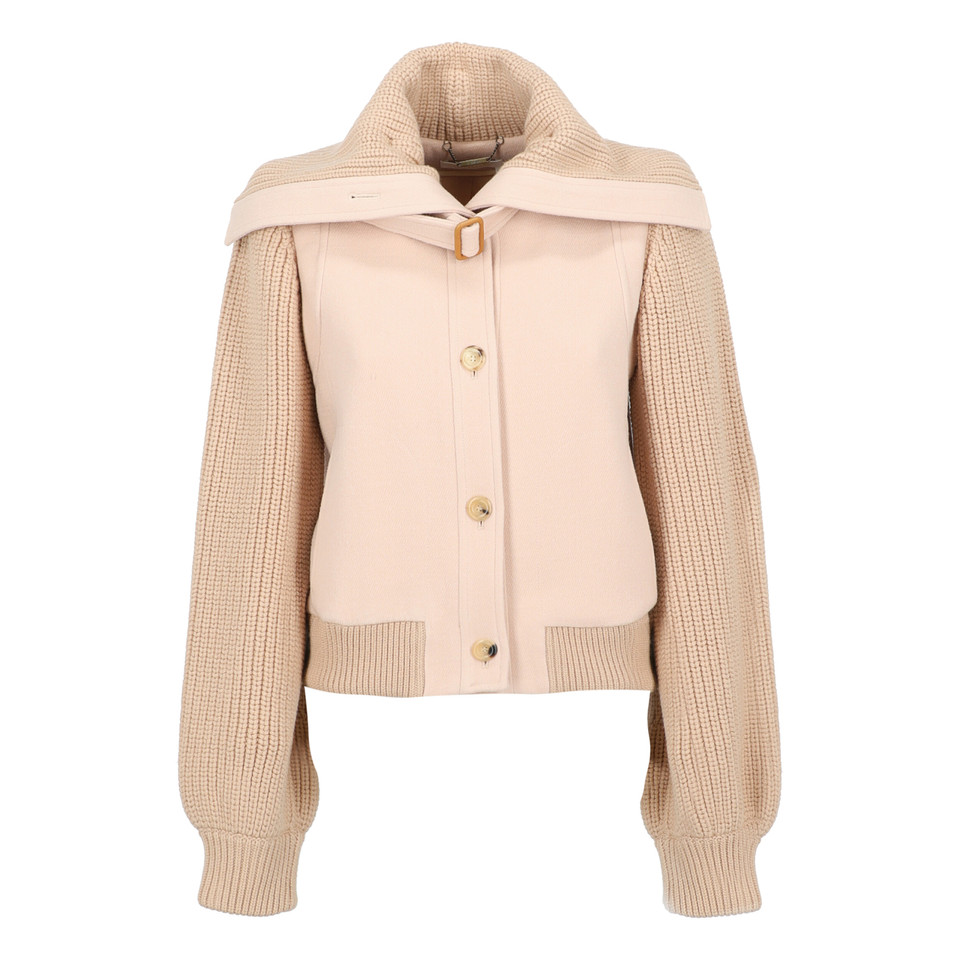 Chloé Jacke/Mantel aus Wolle in Rosa / Pink
