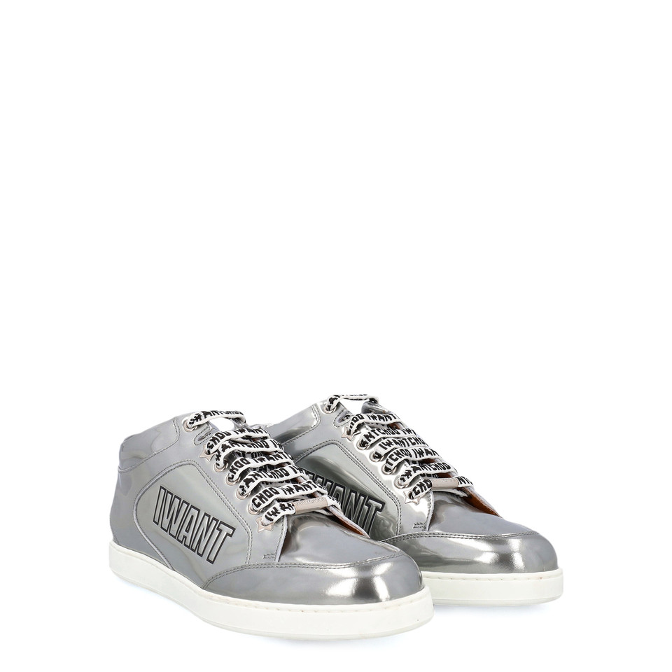 Jimmy Choo Sneakers aus Leder in Silbern