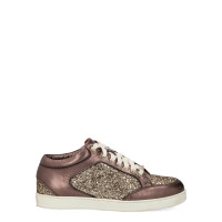 Jimmy Choo Sneaker in Pelle in Marrone