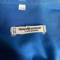 Yves Saint Laurent Oberteil aus Baumwolle in Türkis