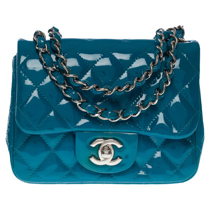 Chanel Timeless Mini Square Leather in Petrol