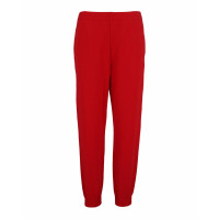 Alexander McQueen Paire de Pantalon en Coton en Rouge