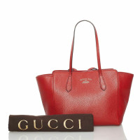 Gucci Swing Tote Leather in Red