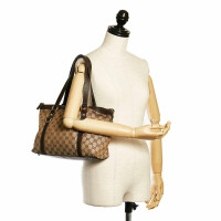 Gucci Tote bag in Tela in Marrone