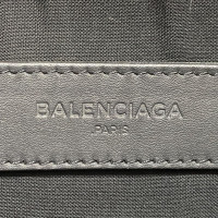 Balenciaga Navy Cabas Leather in Black