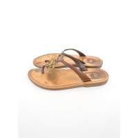 Christian Dior Slippers/Ballerinas Leather in Brown