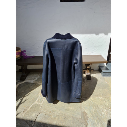 Sylvie Schimmel Jacket/Coat Leather in Blue