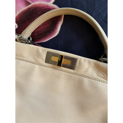 Fendi Peekaboo Bag Leather in Cream