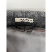 Miu Miu Hose aus Wolle in Grau