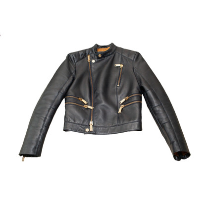 Dsquared2 Jacket/Coat Leather in Black
