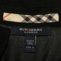 Burberry Black Silk Mesh Shirt ruffle Hooks