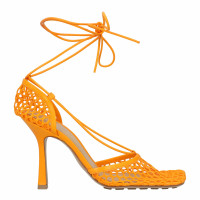 Bottega Veneta Pumps/Peeptoes aus Leder in Orange