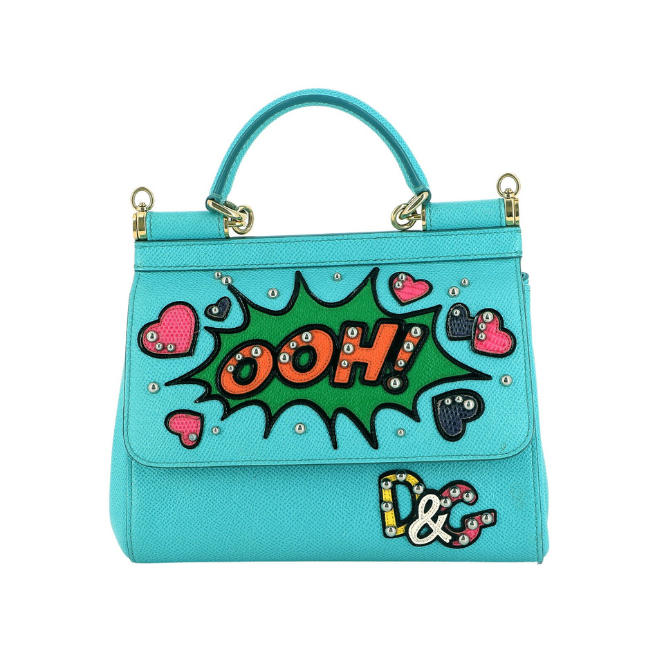 Dolce & Gabbana Sicily Bag en Cuir en Bleu