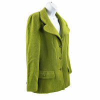 Chanel Jas/Mantel Wol in Groen